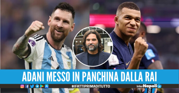 Lionel Messi e Kylian Mbappè, al centro Lele Adani