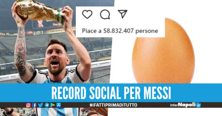 Messi batte l’uovo di Instagram: suo il post con più like nella storia