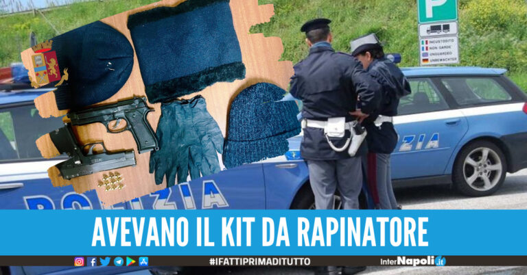 Armati sullo scooter e kit da rapinatori, due arresti dopo un inseguimento a Napoli