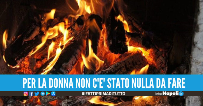 donna morta carbonizzata salerno