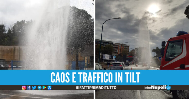 tubature esplose zona ospedaliera napoli