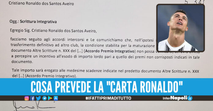carta ronaldo juve