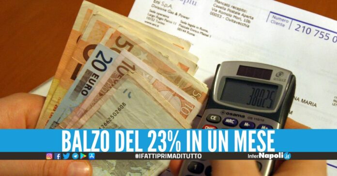 Aumenta la bolletta del gas, stangata da oltre 1800 euro per le famiglie