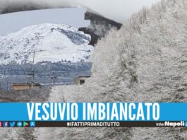 Campania nella morsa del gelo, cade la neve anche a bassa quota