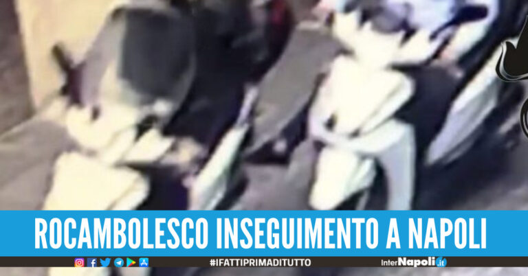 Spingono uno scooter rubato, poi finiscono a terra dopo la fuga nei vicoli di Napoli