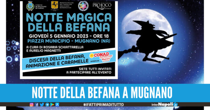 Grande attesa a Mugnano per la notte della Befana discesa, animazione e caramelle Grande attesa a Mugnano per la notte della Befana discesa, animazione e caramelle