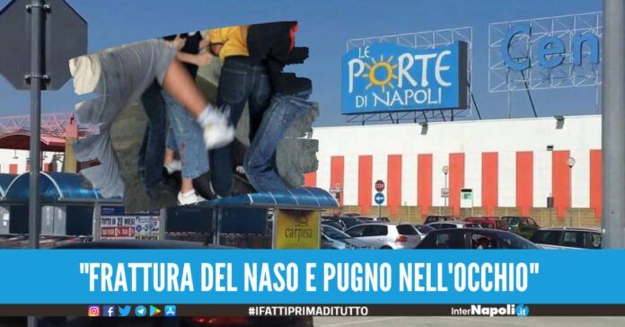 Rissa nel parcheggio del centro commerciale di Afragola, 38enne di Miano in ospedale