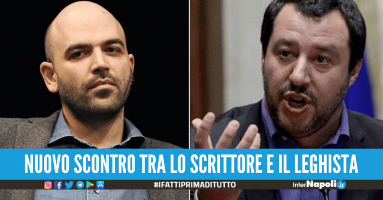 “Salvini ministro della Mala Vita”, Saviano finisce a processo per diffamazione
