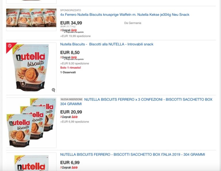 Tutti pazzi per i Nutella Biscuits, introvabili ma in rete si specula: «Anche 14 euro a confezione»