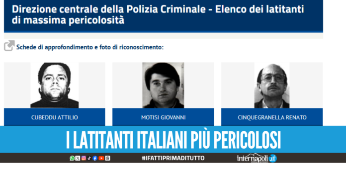 Sono 3 i super latitanti liberi in Italia, tra i ricercati c'è anche un napoletano