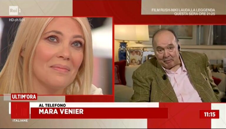 Mara Venier fa piangere Galeazzi in diretta tv: “Mi hai cambiato la vita”