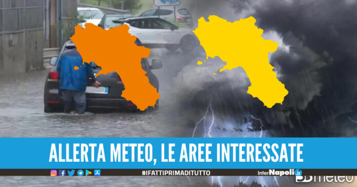 Campania, l'allerta meteo prorogata fino a venerdì: sarà arancione e gialla a seconda delle zone