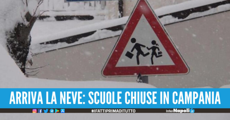 Allerta meteo e neve, scuole chiuse in diversi Comuni della Campania l'elenco in aggiornamento