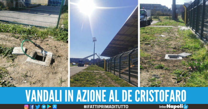 raid vandalico stadio de cristofaro giugliano