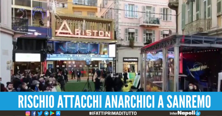 Rischi attacchi anarchici a Sanremo