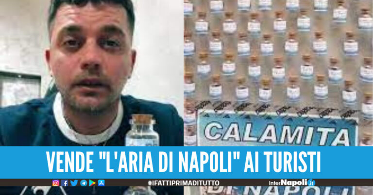 ‘L’aria di Napoli’ venduta in bottiglia, lo storico souvenir diventa virale su TikTok 
