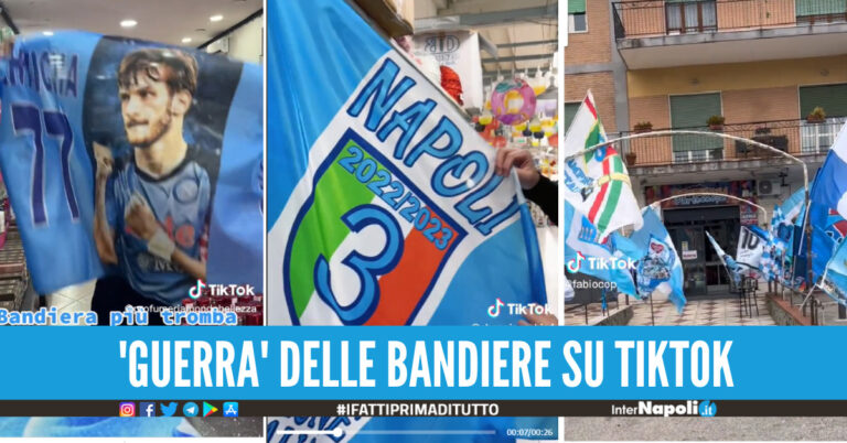 Festa Scudetto del Napoli, su TikTok è scoppiata la 'guerra delle bandiere'