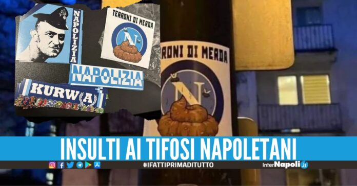 Adesivi razzisti contro il Napoli a Francoforte: 