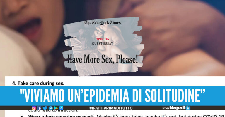 “Fate più sesso perché...” l’insolito appello sulle pagine del New York Times