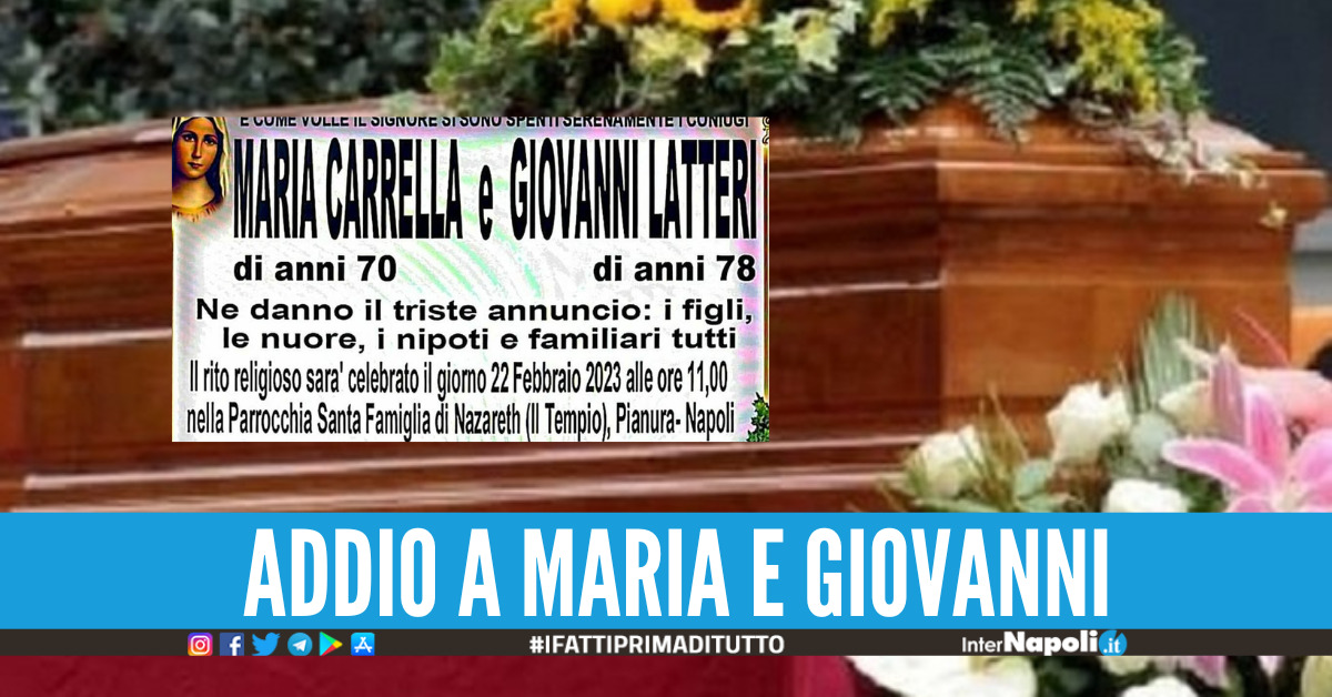 Nella gioia e nel dolore, marito e moglie muoiono lo stesso giorno a Napoli