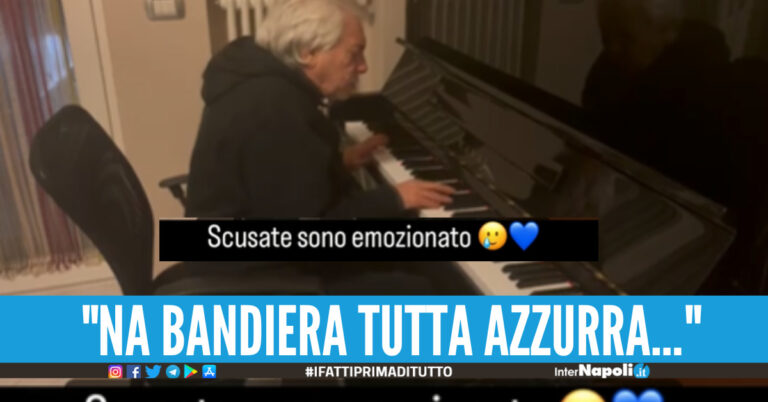 [Video]. Nino D’Angelo da brividi dopo la vittoria in Champions, canta al pianoforte l’inno del Napoli