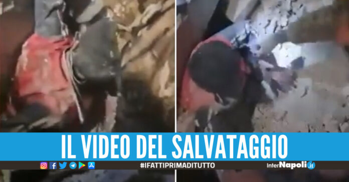 Screen video salvataggio bimbo in Siria