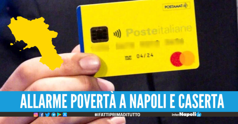 Una persona su sette vive grazie al reddito di cittadinanza, il report INPS sulle provincie di Napoli e Caserta