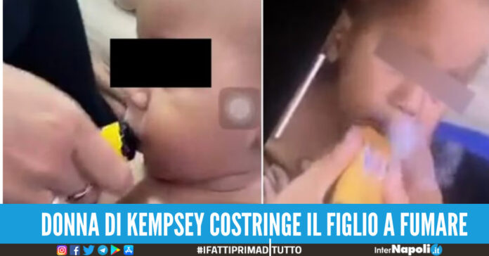 Donna di Kempsey costringe il figlio a fumare