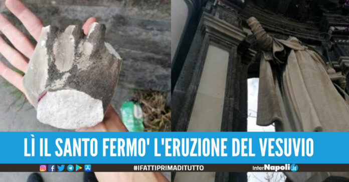 statua san gennaro danneggiata