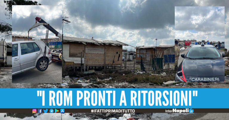 Blitz al campo rom di Giugliano, trovate auto rubate. Nappi attacca: “Che fine ha fatto il progetto Abramo?”