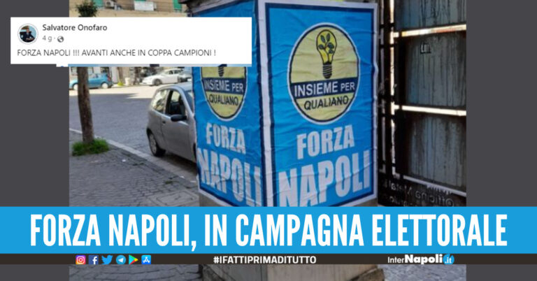 Simbolo della lista e ‘Forza Napoli’, a Qualiano si sfrutta la fede azzurra per fare voti in campagna elettorale
