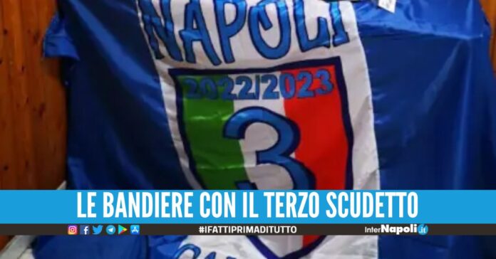 Sale la febbre scudetto a Casoria, sequestrate bandiere 'pezzotte'