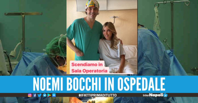 Noemi Bocchi in ospedale, operata per diastasi addominale Prego in Dio