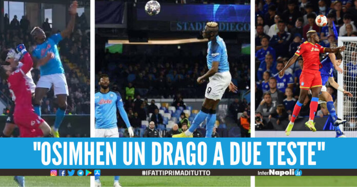 Osimhen vola insieme al Napoli, un terzo dei gol segnati quest'anno con i colpi di testa