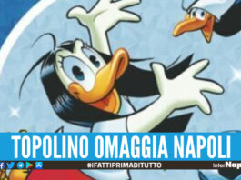 Topolino rende onore ai successi del Napoli.