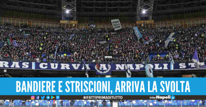 stadio maradona bandiere striscioni tamburi