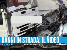 Tragedia sfiorata a Napoli, camion 'fuori controllo' distrugge le auto