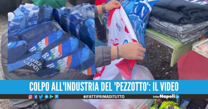 Maxi sequestro di maglie e bandiere del Napoli, blitz nelle fabbriche abusive