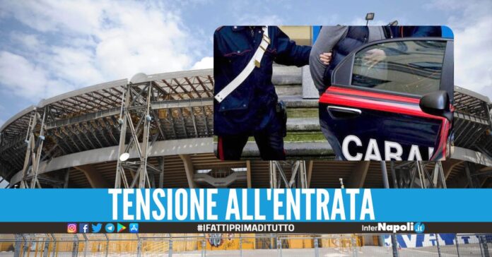 Sfonda i tornelli per vedere Napoli-Salernitana, arrestato dai carabinieri