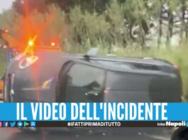Incidente tra Varcaturo e Lago Patria, auto ribaltata