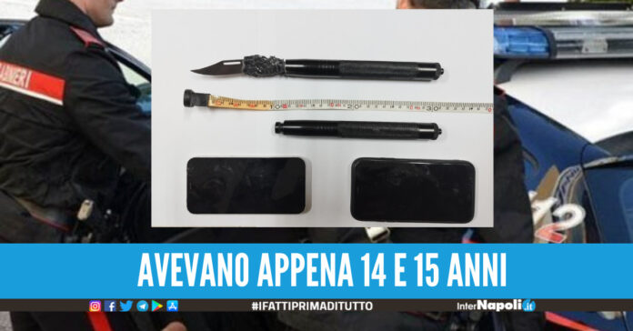 Scene da 'Mare fuori' a Pozzuoli, due ragazzini girano armati in strada beccati dai carabinieri