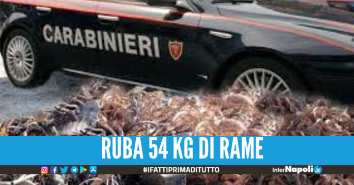 Ruba 54 kg di rame
