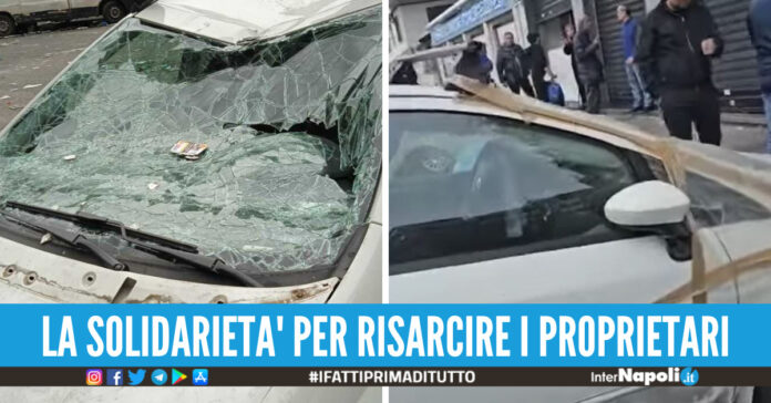 auto distrutte napoli raccolta fondi