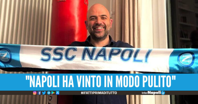 Scudetto, festeggia anche Saviano: 