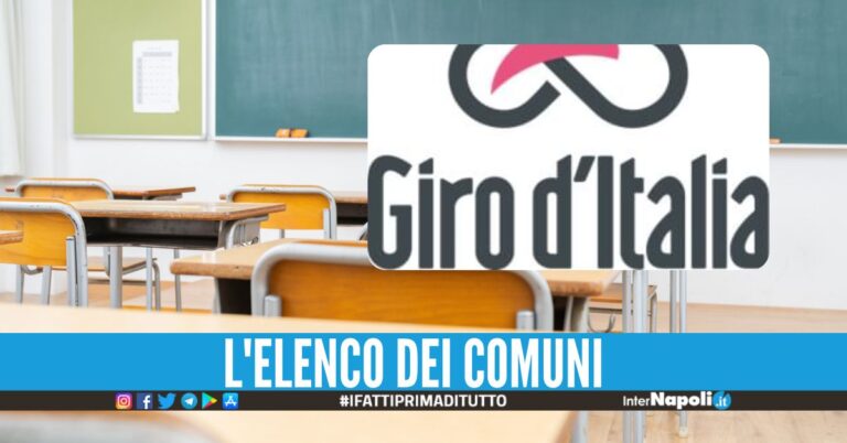 Giro d’Italia in provincia di Napoli, 5 sindaci chiudono le scuole