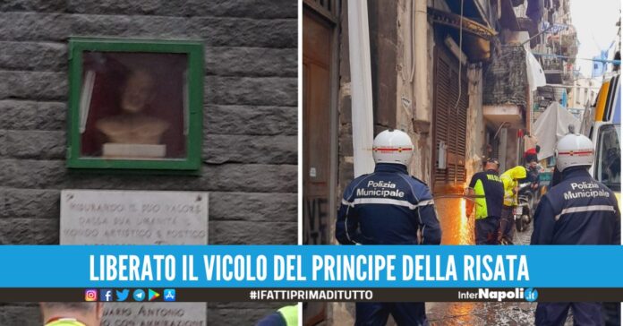 Trovata anche la carcassa di un'auto bruciata https://internapoli.it/la-statua-di-toto-torna-alla-luce-rimosse-le-opere-abusive-alla-sanita/