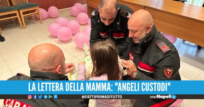 Viky salvata nella scuola a Marigliano, la bimba riabbraccia i carabinieri