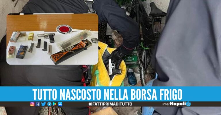 Pistola, proiettili e droga tenuti al 'fresco': arrestato 24enne nel Casertano