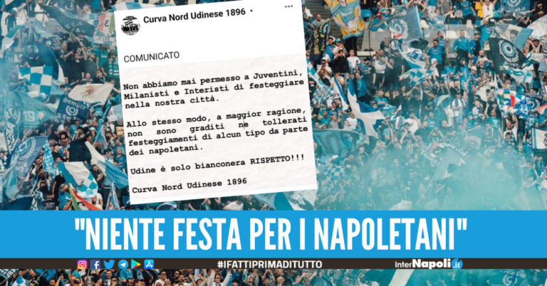 Cresce il fronte anti Napoli, anche i tifosi dell'Udinese contro i festeggiamenti Scudetto Qui niente caroselli