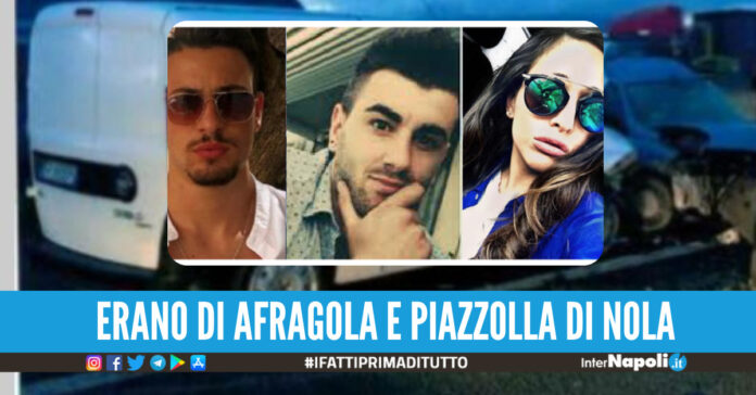 I tre giovani morti nel tragico incidente sull'A1